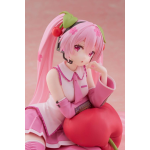Figure Vocaloid - Hatsune Miku - PVC Statue Desktop Cute Figure Sakura Miku Cherry Cushion Ver. 13 cm 