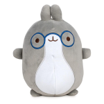Molang Plush Figures 18 cm - Pinco Grey with glasses