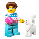 Lego Minifigure - Series 27 - Cat Lover (Complete Set with Stand and Accessories)