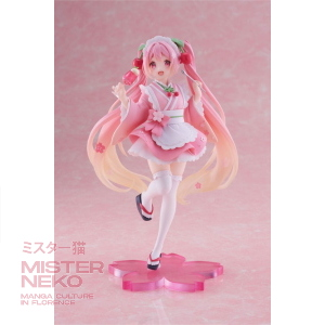 Figure Vocaloid - Hatsune Miku PVC Statue Newley Written Sakura Miku Japanese Cafe Ver. Reissue 18 cm