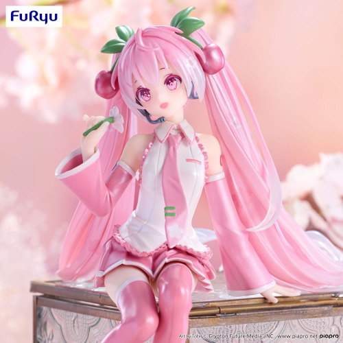 Figure Vocaloid - Hatsune Miku - PVC Statue Noodle Stopper Sakura Miku 2024 Pearl Color Ver. 15 cm 