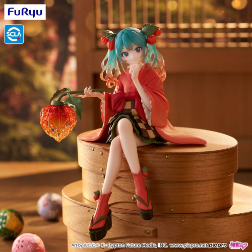 Figure Vocaloid - Hatsune Miku - PVC Statue Hatsune Miku Noodle Stopper Flower Fairy Winter Cherry 15 cm - Arrivo Stimato 30/10