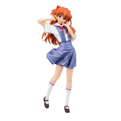 Evangelion XStellar PVC Statue - Asuka Uniform Ver. 21 cm